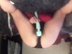 Clitoral massage with Hitachi